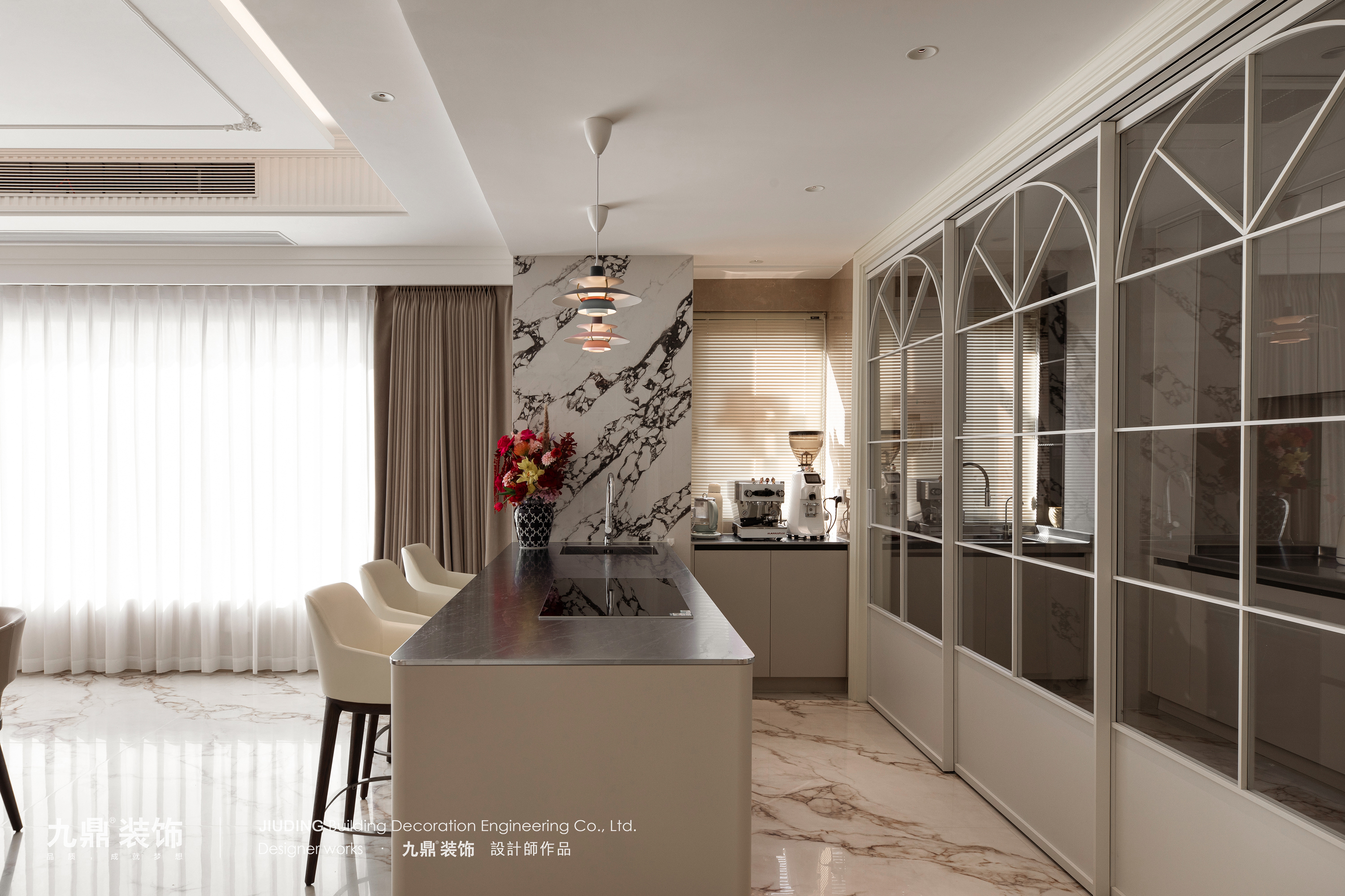 杭州东傲城300㎡轻法式装修案例